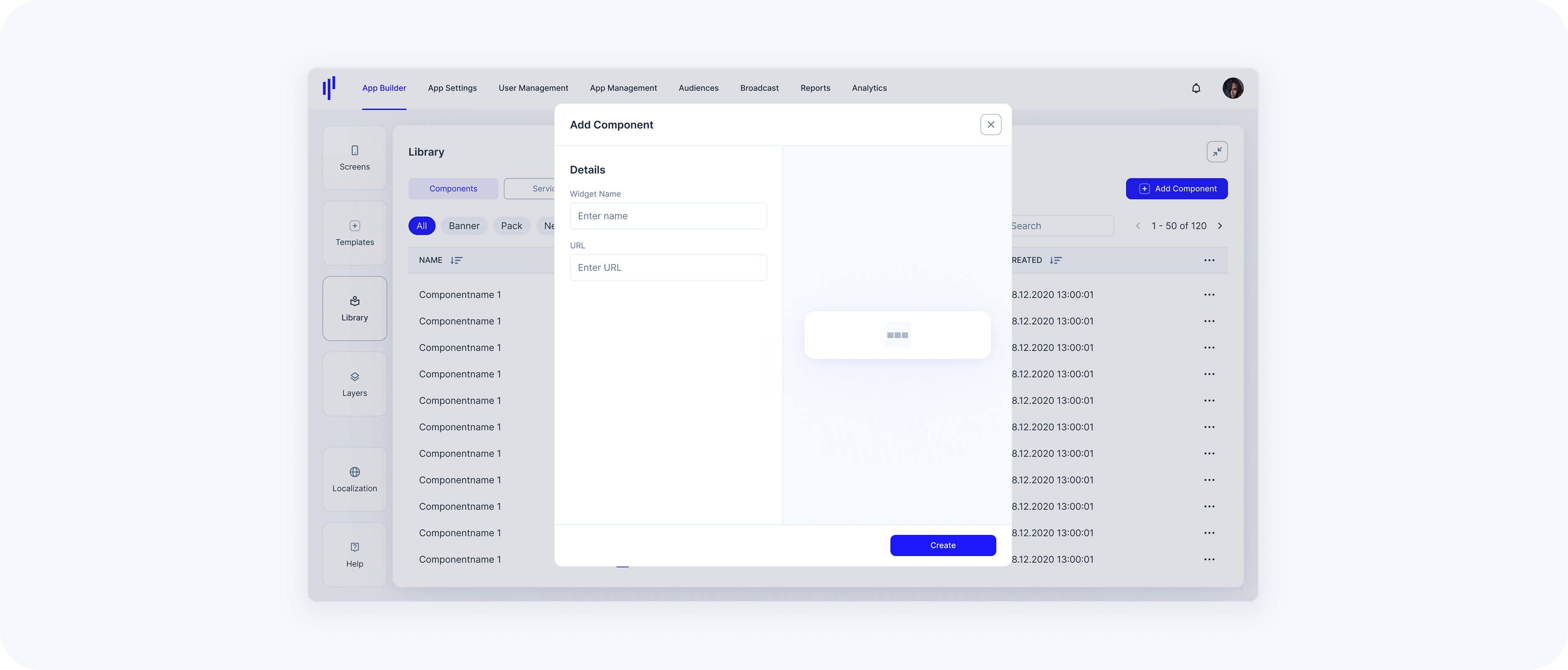 Finish creating a widget